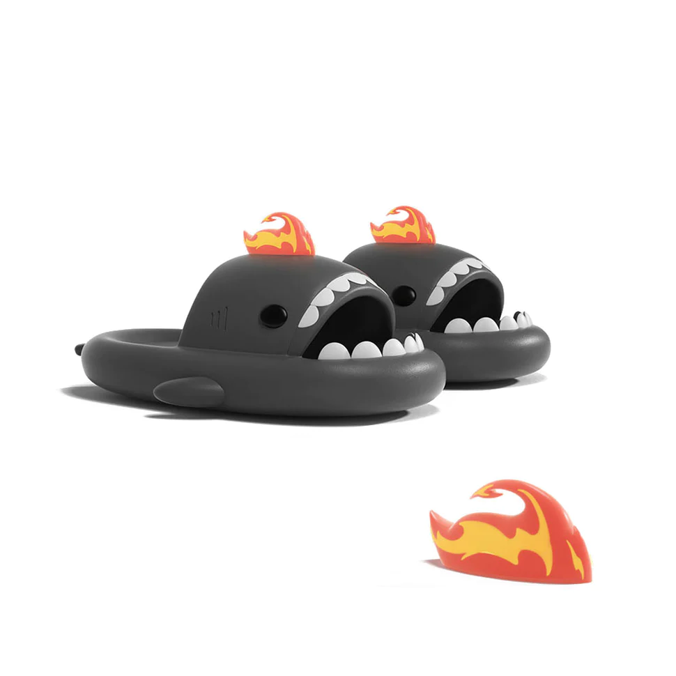 Shark Classic Slides - Fire Kaiju Slippers